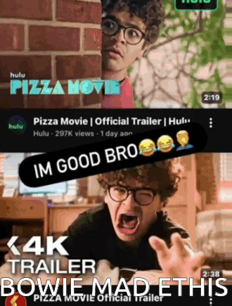 A 4K Trailer For The Pizza Movie Is Being Shown GIF