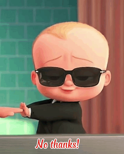 A Baby From The Boss Baby Is Wearing Sunglasses And Pointing GIF