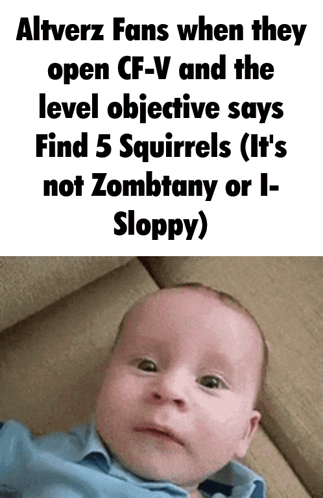 A Baby Is Laying On A Couch With A Funny Caption GIF