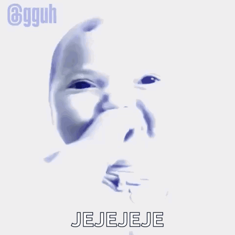 Baby Making Funny Face And Holding Finger To Nose GIF