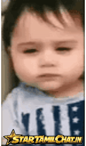 A Baby 'S Face Is Shown In A Star Tamil Chat.in Ad GIF