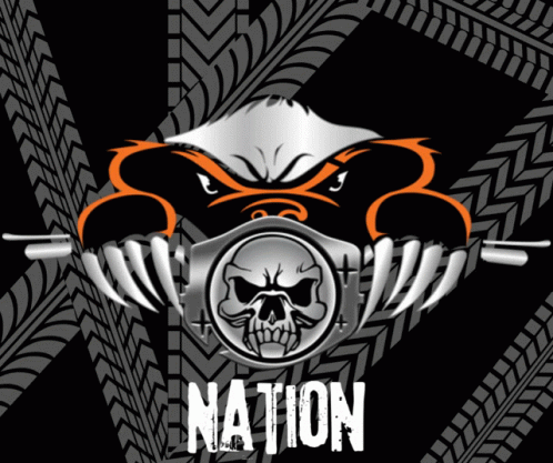 A Badger With A Skull And The Word Nation GIF