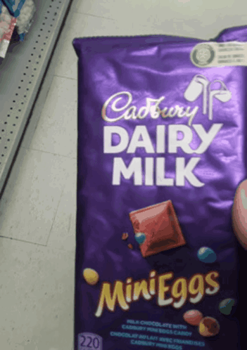 A Bag Of Cadbury Dairy Milk Minieggs Chocolate GIF