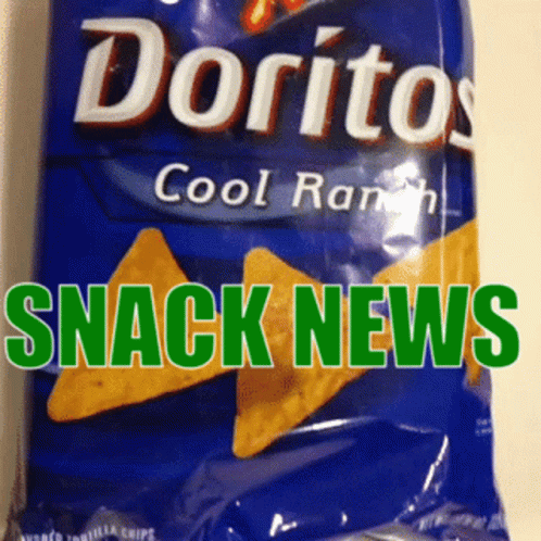 a bag of doritos cool ranch chips with snack news written in green