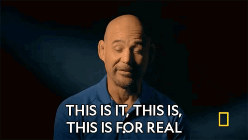 A Bald Man In A Blue Shirt Says This Is It This Is This Is For Real GIF