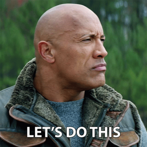 A Bald Man Says Let 'S Do This While Wearing A Leather Vest GIF