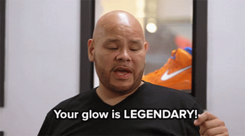 A Bald Man Says " Your Glow Is Legendary " GIF