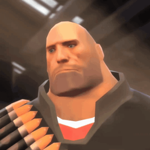 A Bald Man With A Beard Is Holding A Bunch Of Ammunition GIF