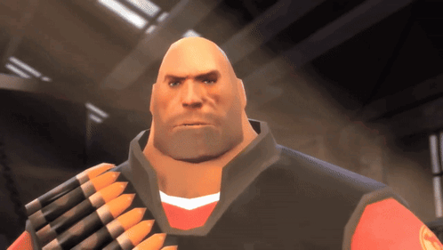 A Bald Man With A Beard Is Wearing A Red Shirt And Holding A Bunch Of Bullets GIF