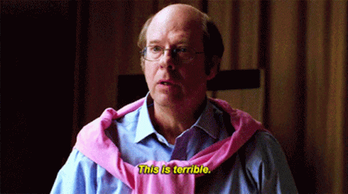 A Bald Man With Glasses And A Pink Sweater Says This Is Terrible GIF