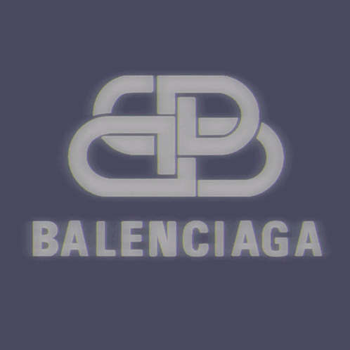 A Balenciaga Logo On A Dark Green Background GIF