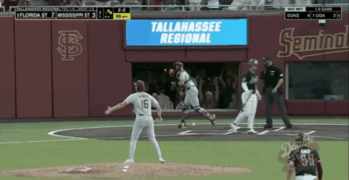 a baseball game between florida and mississippi is being played in tallahassee