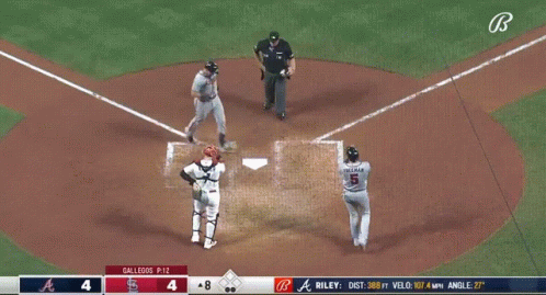 A Baseball Game Between The Atlanta Braves And The St Louis Cardinals GIF