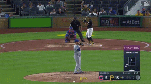 a baseball game between the cubs and the pirates is being played