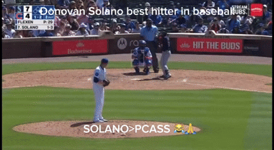 A Baseball Game Between The Dodgers And The Cubs Is Being Played GIF