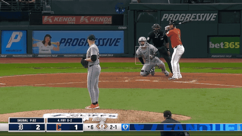 A Baseball Game Between The Tigers And The Astros GIF