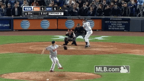 A Baseball Game Between The Yankees And The Cubs GIF