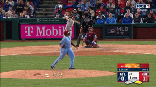 A Baseball Game Is Being Broadcast On Fox GIF