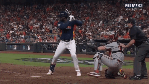 A Baseball Game Is Being Broadcast On Fs1 GIF