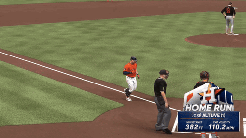 A Baseball Game Is Being Played And Jose Altuve Is On The Base GIF