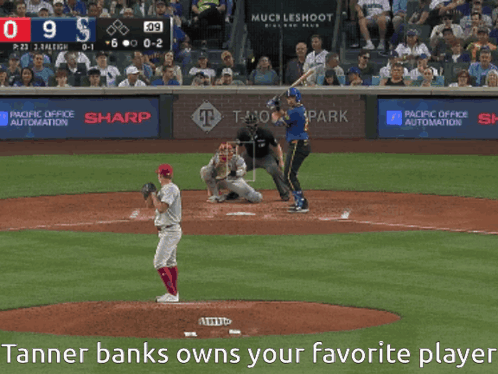 A Baseball Game Is Being Played And The Score Is 0-9 GIF