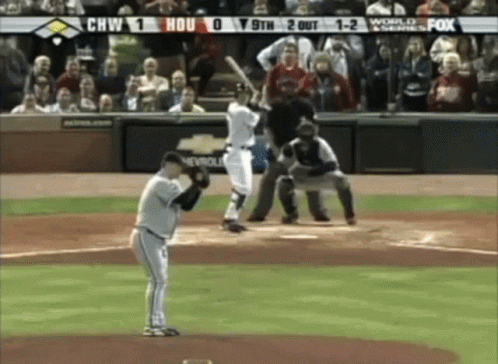 A Baseball Game Is Being Played And The Score Is 1-2 GIF
