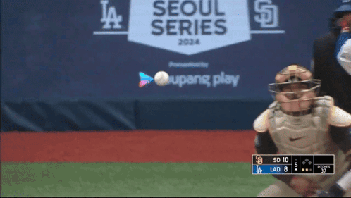 A Baseball Game Is Being Played At The Seoul Series In 2024 GIF