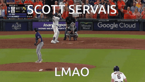 A Baseball Game Is Being Played Between The Astros And The Dodgers GIF