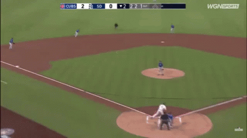 A Baseball Game Is Being Played Between The Cubs And The Chicago White Sox GIF