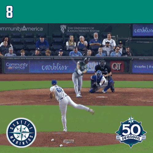 A Baseball Game Is Being Played Between The Seattle Mariners And The Washington Nationals GIF