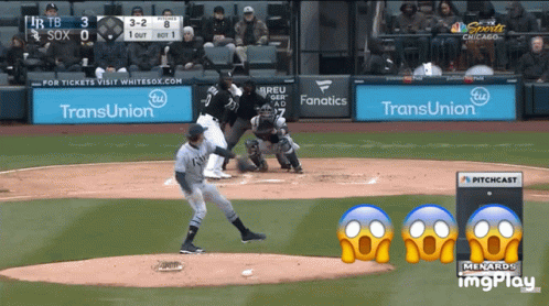 A Baseball Game Is Being Played Between The White Sox And The Chicago Cubs GIF
