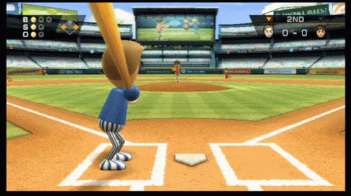A Baseball Game Is Being Played In A Stadium And The Score Is 0-0 GIF