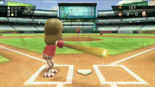 A Baseball Game Is Being Played In A Stadium And The Score Is 3-0 GIF