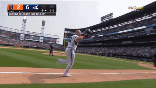 A Baseball Game Is Being Played In A Stadium And The Score Is 6-6 GIF