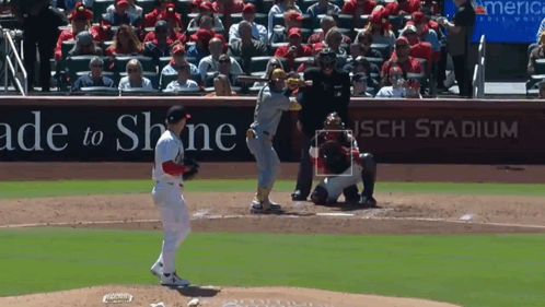 a baseball game is being played in a stadium that says made to shine