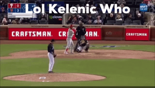A Baseball Game Is Being Played In Front Of A Craftsman Banner GIF