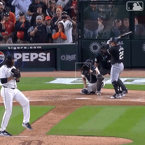 A Baseball Game Is Being Played In Front Of A Pepsi Banner GIF