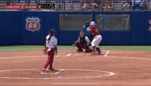 a baseball game is being played in oklahoma