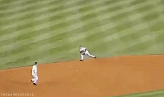 A Baseball Game Is Being Played On A Field With The Words " The Games We Love " On The Bottom GIF