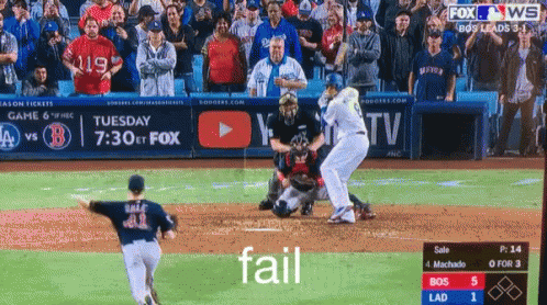 A Baseball Game Is Being Played On Fox News Channel GIF