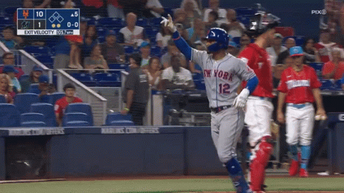 A Baseball Game Is Being Played With A Score Of 0-5 GIF