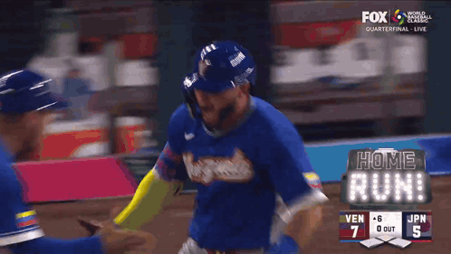 A Baseball Game Is Being Shown On Fox And The Score Is 7 To 5 GIF