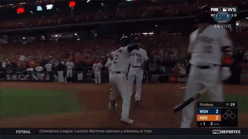 A Baseball Game Is Being Shown On Fox News Channel GIF
