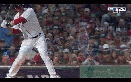 A Baseball Game Is Being Shown On Fox News Channel GIF