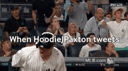 A Baseball Game Is Being Shown On Mlb.com And The Headline Says When Hoodie Paxton Tweets GIF