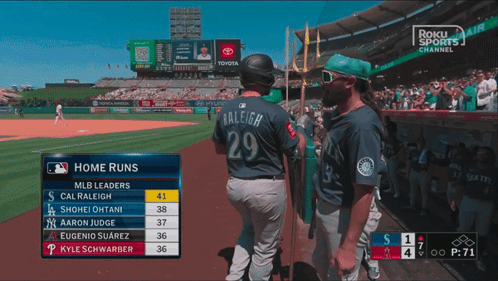 A Baseball Game Is Being Shown On Roku Sports GIF