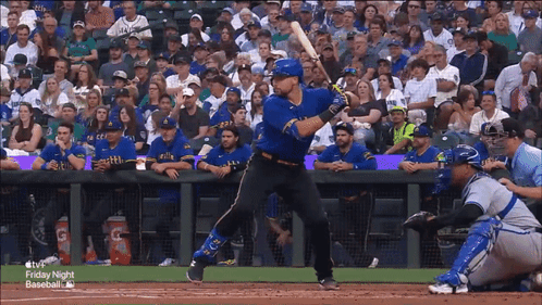 A Baseball Game Is Being Shown On Tv On Friday Night GIF