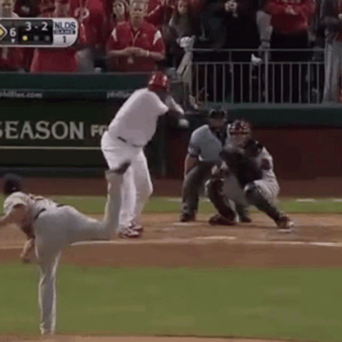 A Baseball Game Is Underway With A Score Of 6-2 GIF