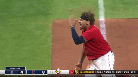 A Baseball Player Giving The Middle Finger In Front Of The Scoreboard GIF