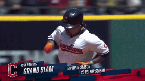 A Baseball Player Is Named Jose Ramirez And Has A Grand Slam GIF